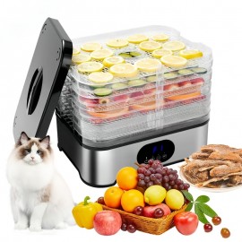 [Digital Dehydrator] Digital Food Dehydrator | US Home Dried Fruit Machine with Timer and Temperature Control, Visible Grid Food Dryer, Suitable for Fruits, Herbal Tea, Dog Snacks, Herbs, Fish Jerky, Meat Snacks, etc., Two Colors Available
