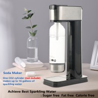 [Heavy-Duty Soda Maker] Hilton Heavy-Duty Stainless Steel Sparkling Water & Soda Maker | Non-Electric Carbonating Machine, Compatible with 1L PET Bottles & 60L CO2 Exchange Carbonators (Screw-in Compatible, for Home, Kitchen, Parties - CO2 Not Included)