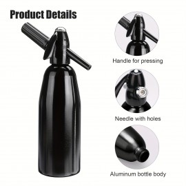 Portable Bubble Soda Maker - Manual Hand-Powered Carbonated Beverage Machine for Home, Bars, and Restaurants - Durable Aluminum Design with Easy-Use Handle and Spigot, No Electricity Needed, Soda Maker Portable, Beverage Preparation, Modern Kitchen Appliance, Efficient Carbonation