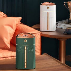 Mini USB Humidifier for Home, Car & Desk - Compact Air Mist Sprayer with Large Fog Output, Air Humidifier for Home, Warm Mist Humidifier, Humidifier for Living Room, Humidifiers for Home Large, Sleek Design, Quiet Operation, Easy Refill, Office Workers