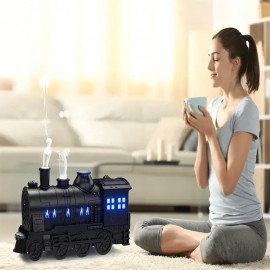 Creative Train-Shaped Diffuser, 2 Mist Outlets with Colorful Atmospheric Lights, Fun Jellyfish Spray Humidifier, Two-Level Timer Setting, Quiet Humidifier for Office/Bedroom, Humidifier for Bedroom, Humidifier for Large Room