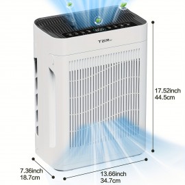 Large Room Air Purifier for Home with Smart Mode, PM2.5 Display, 22dB Sleep Mode, AromaRelax, Covers Up to 1295 Sq.Ft & 360° Air Outlet