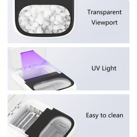 Mint Green Countertop Ice Maker with Basket & Scoop – Fast Bullet Ice, Large Capacity, Portable Design for Home, Office, or Camping – Ideal Gift for Men and Women, Home Kitchen Appliance | Sleek Appliance | Durable Construction