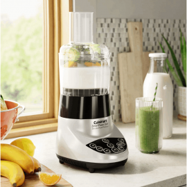 500W countertop blender and food processor combo, 7-speed touch control with LED display, 40oz glass jar, 3-cup work bowl, reversible slicing and shredding disc, ice crush mode, durable stainless blades, easy clean design, multi-function kitchen appliance for smoothies, soups, sauces, chopping, Black Friday, Christmas