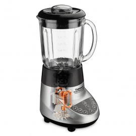 500W countertop blender and food processor combo, 7-speed touch control with LED display, 40oz glass jar, 3-cup work bowl, reversible slicing and shredding disc, ice crush mode, durable stainless blades, easy clean design, multi-function kitchen appliance for smoothies, soups, sauces, chopping, Black Friday, Christmas