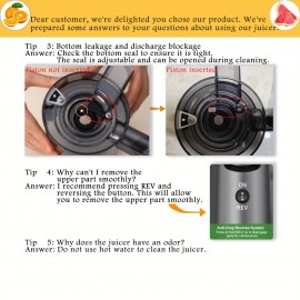 Cold Press Juicer, 350W Juice Extractor Machine, Slow Masticating Juicer Machines, 4.7