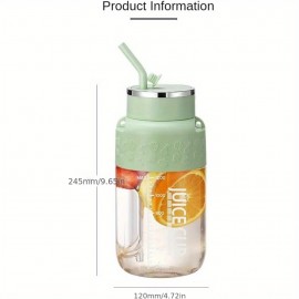 1200 milliliters capacity, universal for all seasons, large-capacity wireless portable juicer bucket, electric sports cup-style fresh fruit juicer, 10 sets of stainless steel blades, powerful motor, highly suitable for outdoor fresh juice extraction.