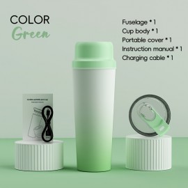 Portable Blender Juice Cup for Shakes and Smoothies, 21.9oz|650ml Free Travel Cup and Lid, Durable Stainless Steel Blades for Powerful Blending Performance, keep cold&heat | Powerful crushed ice function, safety anti-mistouch design, 20-blade head