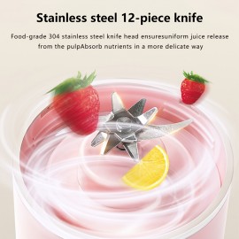 New household 23.67oz crushed ice juicer cup USB charging portable juicer outdoor portable cup 12 blade blade juicer