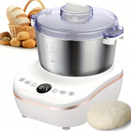 7L(7.3QT)Electric Dough Mixer with Ferment Function, Bread Maker Machine, Dough Maker Machine with 304 Stainless Steel Bowl, Microcomputer Timing, Household Flour Kneading Machine for Pizza Bread, Christmas Gift