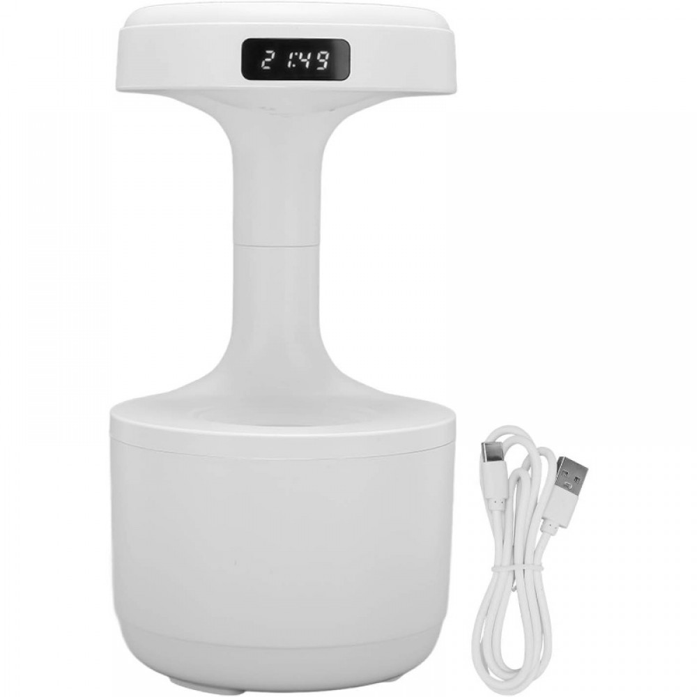 27.05oz USB-Powered Cool Mist Humidifier with Digital Display & Auto Shut-Off, Quiet Operation, Portable Air Enrichment Humidifier for Home, Office, Bedroom, Yoga Studio - White, Battery-Powered (Non-), Compact Design, Easy-Fill Top