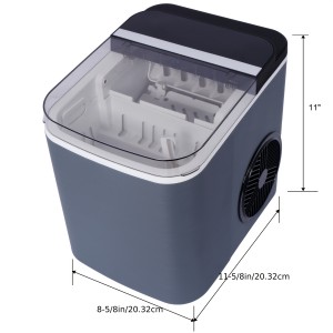 Portable Countertop Ice Maker Machine with Self-Cleaning Function, 9 Cubes in 6 Mins, 26 lbs/Day, Compact Design with Basket & Scoop, 165W High-Efficiency, 110-120V, US Plug for Home & Kitchen Use, Ice Maker Machine for Countertop, Kitchen Appliance, Modern Kitchenware, Durable Construction, Home Appliance, Sleek Appliance, Sturdy Build, Small Space Living