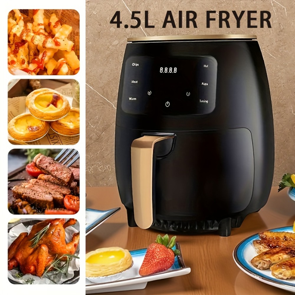 1pc air fryer | 110V |152.18-ounce air fryer|Compact design|air fryer machine|Fully automatic French fries machine|bakery equipment|Portable electric fryer|Suitable for crispy French fries, chicken wings and snacks|Christmas Eve