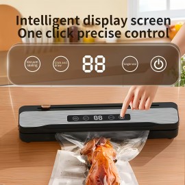 1pc Multifunctional Automatic Food Sealer, USB Rechargeable Portable Vacuum Packaging Machine with Snack Sealing and External Inflation Capability, Suitable for Long-Term Freshness, Ideal for Home Kitchen and Outdoor Picnics, 1500mAh Battery, Vacuum Sealer Machine Commercial, Vacuum Sealer For Food, Vacuum Sealer Bag, Vacuum Packaging Machine, Vacuum Sealer Machine, Sou Vide Machine, Food Vacuum Sealer With Bags, Vacuum Sealing Device, Bag Sealer, Kitchen Accessory