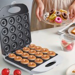 16-Cavity Donut Maker Machine - Double-Sided, 110V, No Battery Needed, Perfect for Breakfast Sandwiches, Cakes, and Desserts, Kitchen Appliance with Easy-Use Controls, Donut Making Machine, Dessert Preparation, Modern Kitchenware, Durable Plastic Body