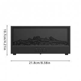 A Vintage Fireplace Flame Aromatherapy Machine, 3D Simulated Charcoal Fireplace Humidifier, USB Powered, Suitable for Bedrooms, Homes, And Offices - Lasting Ambient Lighting, Innovative Ice And Fire Effect, Perfect for Holiday And Christmas Gifts.